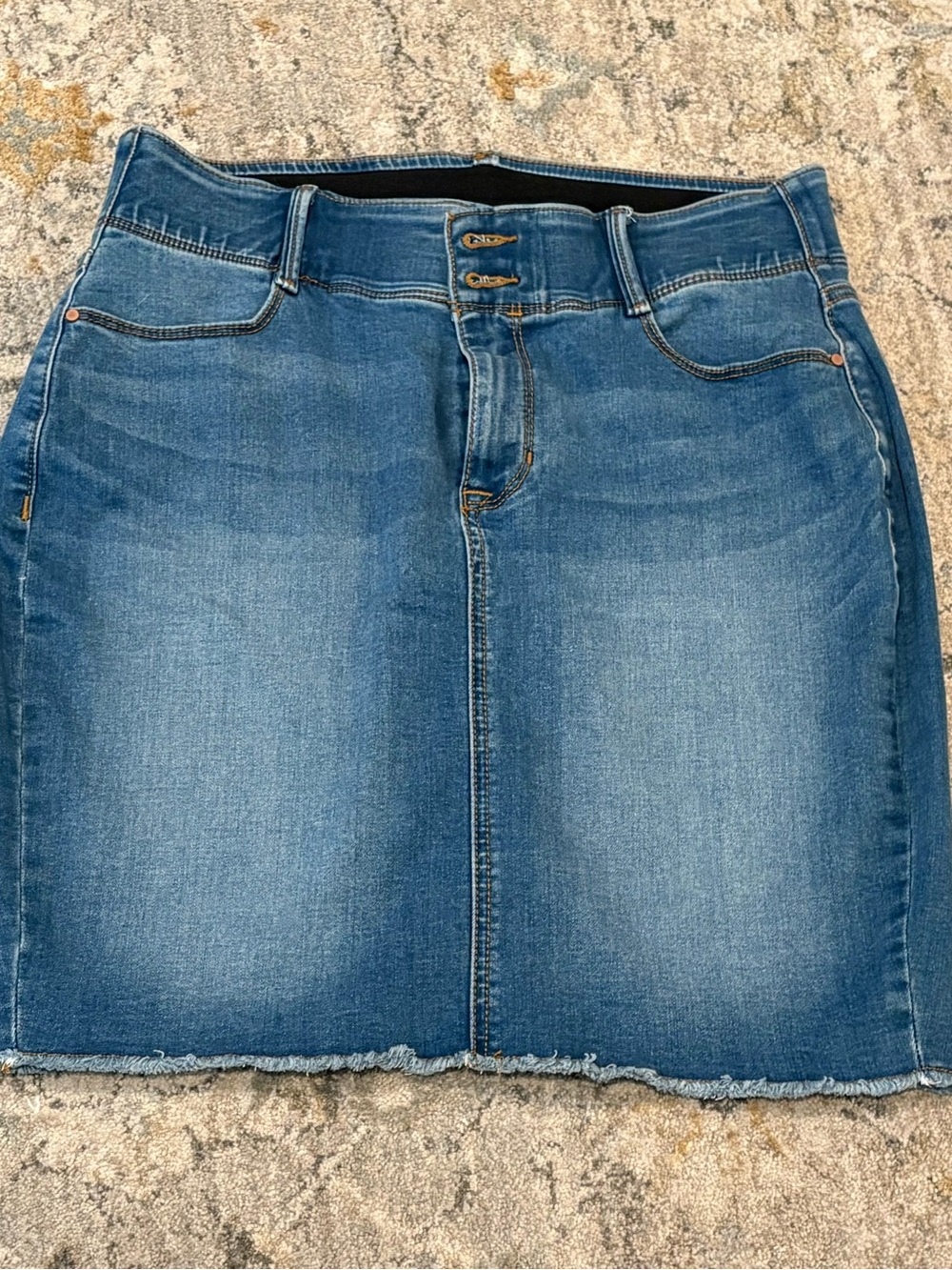 Stretch Denim Mini Skirt!